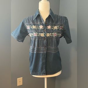 SunBay cottons retro ladies denim shirt